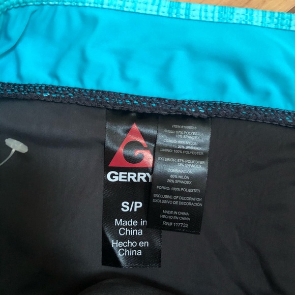 NEW GERRY Belize Turquoise Gray Swim Skirt Sz Sm - Picture 4 of 7